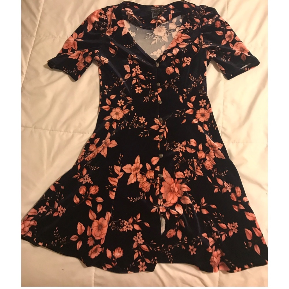 Suede black and pink rose Dress